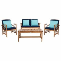 Budget ๐ Wood Patio Sets HN Outdoor Kaysville 4 Piece Conversation Set ๐ฅ