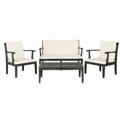 Buy 🧨 Wood Patio Sets HN Outdoor Clearfield 4 Piece Outdoor Conversation Set 🔥