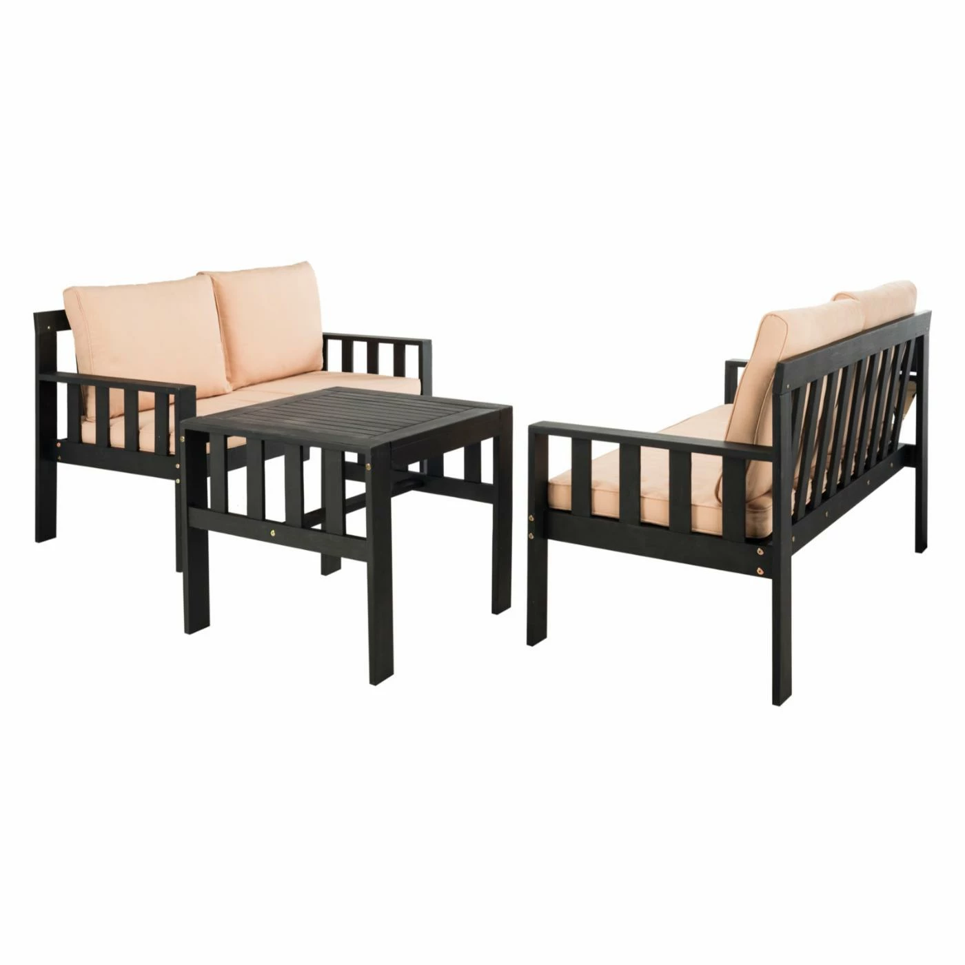 Brand new π Wood Patio Sets Safavieh Lardern Acacia 3 Piece Patio Conversation Set π