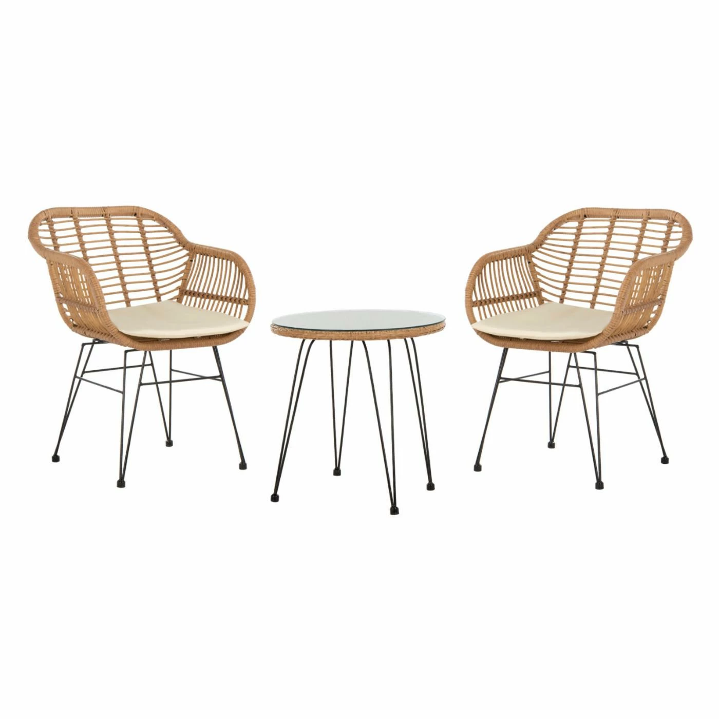 Brand new โจ Resin Wicker Patio Sets HN Outdoor Springer Wicker 3 Piece Patio Conversation Set ๐