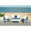 Cheap 😍 Wood Patio Sets Safavieh Nunzio Wooden 4 Piece Patio Conversation Set 👍