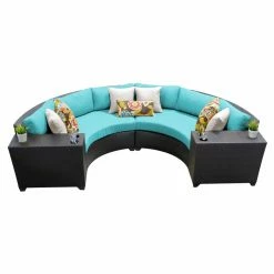 Buy ✔️ Resin Wicker Patio Sets TK Classics Barbados Wicker 4 Piece Patio Conversation Set With Cup Table And 2 Sets Of Cushion Covers 😀