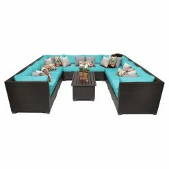 Best deal ⌛ Resin Wicker Patio Sets TK Classics Barbados Wicker 11 Piece Patio Conversation Set With Coffee Table With 2 Sets Of Cushion Covers 🎉