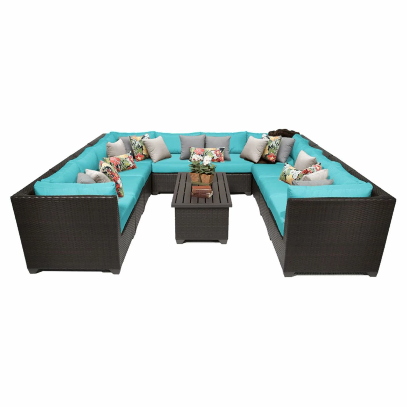 Best deal ⌛ Resin Wicker Patio Sets TK Classics Barbados Wicker 11 Piece Patio Conversation Set With Coffee Table With 2 Sets Of Cushion Covers 🎉