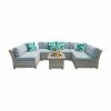 Promo 💯 Resin Wicker Patio Sets TK Classics Fairmont All-Weather Wicker 7 Piece U-Shaped Sectional Conversation Set 🔔