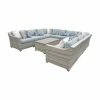 Discount 🥰 Resin Wicker Patio Sets TK Classics Fairmont All-Weather Wicker 11 Piece U-Shaped Sectional Patio Conversation Set 🥰