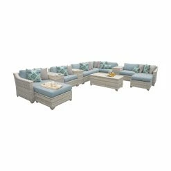 Best reviews of 🎁 Resin Wicker Patio Sets TK Classics Fairmont All-Weather Wicker 14 Piece Patio Conversation Set ✔️