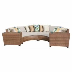 Cheap 🤩 Resin Wicker Patio Sets TK Classics Laguna Wicker 4 Piece Patio Conversation Set With Cup Table And 2 Sets Of Cushion Covers 💯