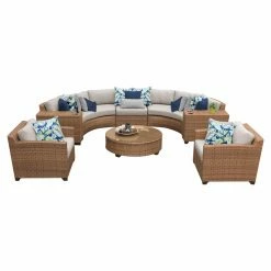 Best Pirce 🧨 Resin Wicker Patio Sets TK Classics Laguna Wicker 8 Piece Patio Conversation Set With 2 Sets Of Cushion Covers 💯