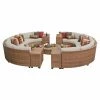 Budget 🥰 Resin Wicker Patio Sets TK Classics Laguna Wicker 11 Piece Patio Conversation Set With Cup Table And 2 Sets Of Cushion Covers ⭐