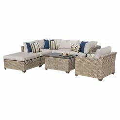 Coupon ๐ Resin Wicker Patio Sets TK Classics Monterey Wicker 7 Piece Patio Conversation Set With Coffee Table And 2 Sets Of Cushion Covers ๐