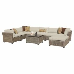 Top 10 β Resin Wicker Patio Sets TK Classics Monterey Wicker 9 Piece Patio Conversation Set With 2 Sets Of Cushion Covers π