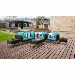 Promo 😉 Resin Wicker Patio Sets TK Classics Barcelona 07d 7 Piece Wicker Outdoor Patio Conversation Set 💯