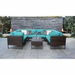 Buy 💯 Resin Wicker Patio Sets TK Classics Barcelona 9c 9 Piece Wicker Outdoor Patio Conversation Set 😉