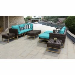 Budget 🎁 Resin Wicker Patio Sets TK Classics Barcelona 10c 10 Piece Wicker Outdoor Patio Conversation Set 😀