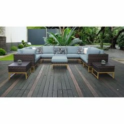 Outlet ๐ Resin Wicker Patio Sets TK Classics Barcelona 12g 12 Piece Wicker Outdoor Patio Conversation Set ๐ฏ