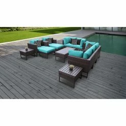Deals 🌟 Resin Wicker Patio Sets TK Classics Barcelona 12h 12 Piece Wicker Outdoor Patio Conversation Set 🔔