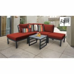 Promo 🛒 Resin Wicker Patio Sets TK Classics Lexington 06b 6 Piece Aluminum Outdoor Patio Conversation Set 😉