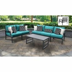 Best Sale 🤩 Resin Wicker Patio Sets TK Classics Lexington 06m 6 Piece Aluminum Outdoor Patio Conversation Set 🎉