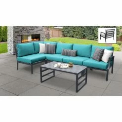 Budget 🛒 Resin Wicker Patio Sets TK Classics Lexington 06q 6 Piece Aluminum Outdoor Patio Conversation Set 🌟