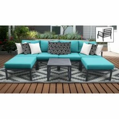 Budget ❤️ Resin Wicker Patio Sets TK Classics Lexington 07a 7 Piece Aluminum Outdoor Patio Conversation Set 🎁