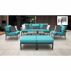 Deals 🧨 Resin Wicker Patio Sets TK Classics Lexington 08c 8 Piece Aluminum Outdoor Patio Conversation Set 👍