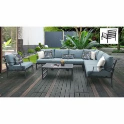 Deals 🎁 Resin Wicker Patio Sets TK Classics Lexington 08d 8 Piece Aluminum Outdoor Patio Conversation Set 💯