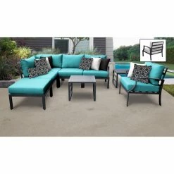 Best deal ❤️ Resin Wicker Patio Sets TK Classics Lexington 08m 8 Piece Aluminum Outdoor Patio Conversation Set 🥰