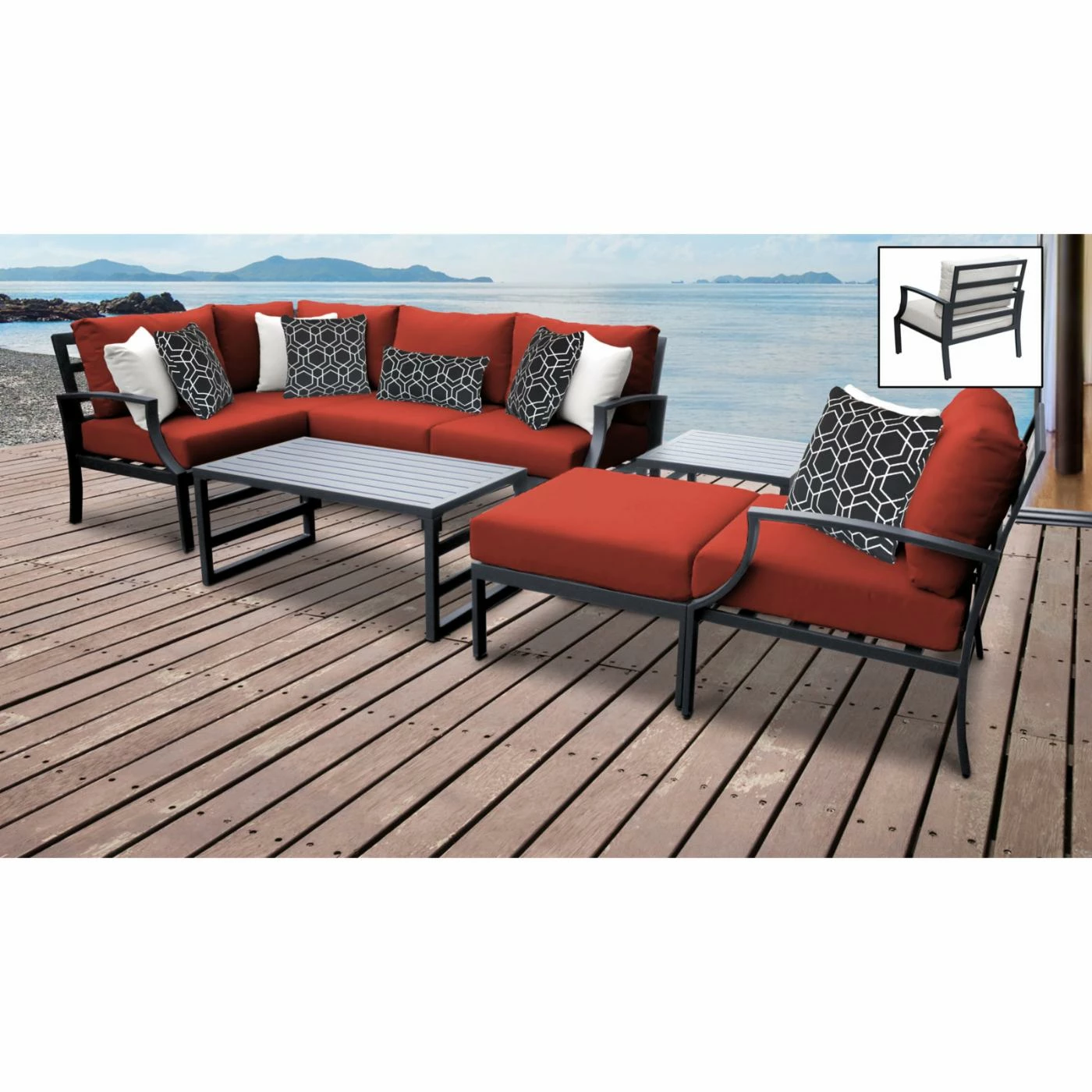 Top 10 ๐ Resin Wicker Patio Sets TK Classics Lexington 08n 8 Piece Aluminum Outdoor Patio Conversation Set ๐