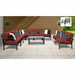 Discount ✨ Resin Wicker Patio Sets TK Classics Lexington 10a 10 Piece Aluminum Outdoor Patio Conversation Set 🔥