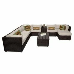 Brand new 🌟 Resin Wicker Patio Sets TK Classics Venice Wicker 10 Piece Patio Conversation Set With Cup Table And 2 Sets Of Cushion Covers 🔥