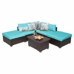 Promo 💯 Resin Wicker Patio Sets TK Classics Belle Wicker 6 Piece Patio Conversation Set With 2 Sets Of Cushion Covers 😉