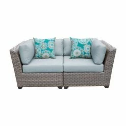 Flash Sale ⌛ Resin Wicker Patio Sets TK Classics Florence Wicker 2 Piece Patio Conversation Set With 2 Sets Of Cushion Covers 😉