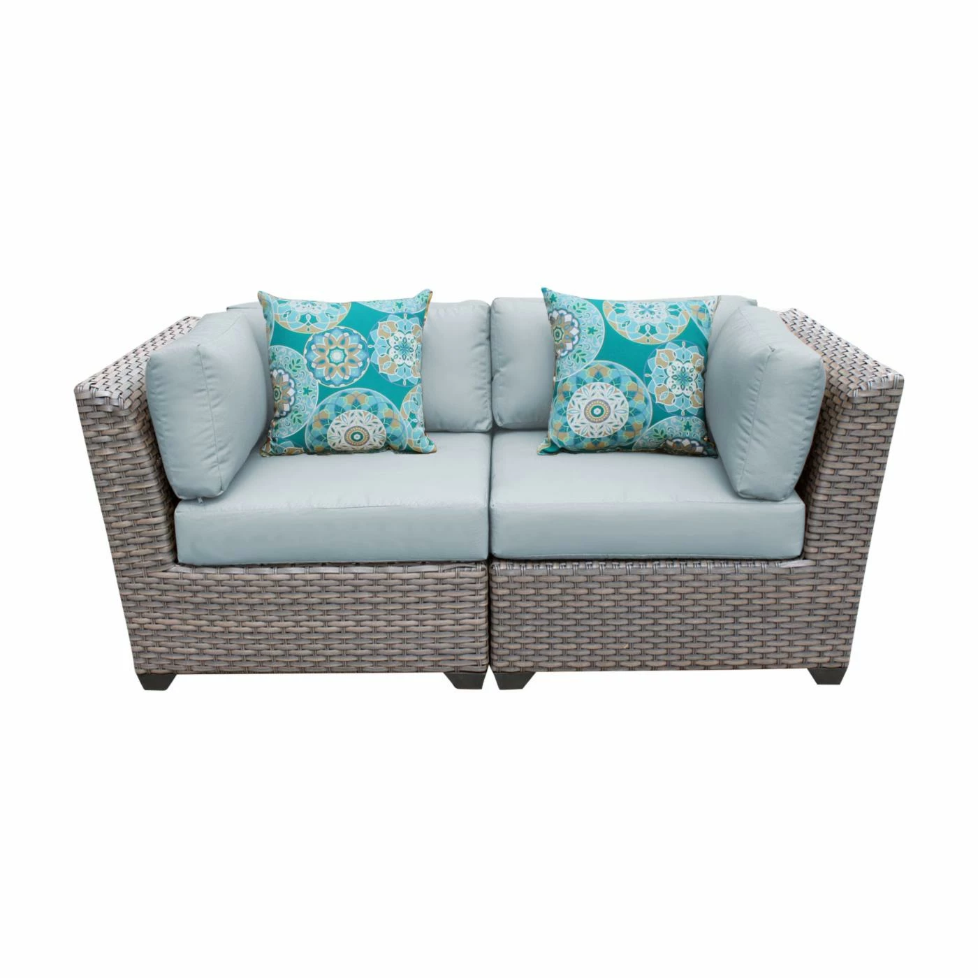 Flash Sale โ Resin Wicker Patio Sets TK Classics Florence Wicker 2 Piece Patio Conversation Set With 2 Sets Of Cushion Covers ๐