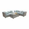 Outlet ✔️ Resin Wicker Patio Sets TK Classics Florence Wicker 7 Piece Patio Conversation Set With Coffee Table And 2 Sets Of Cushion Covers 👏