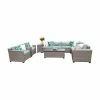 Discount 🧨 Resin Wicker Patio Sets TK Classics Florence Wicker 11 Piece Patio Conversation Set With Club Chair And 2 Sets Of Cushion Covers 😀