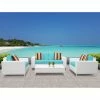 New 👏 Resin Wicker Patio Sets TK Classics Miami Wicker 5 Piece Patio Conversation Set With Coffee Table 😍