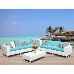 Buy ✔️ Resin Wicker Patio Sets TK Classics Miami Wicker 8 Piece Sectional Patio Conversation Set 😀