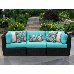 New 🎉 Resin Wicker Patio Sets TK Classics Venice 3-Piece Outdoor Wicker Patio Conversation Set 👍
