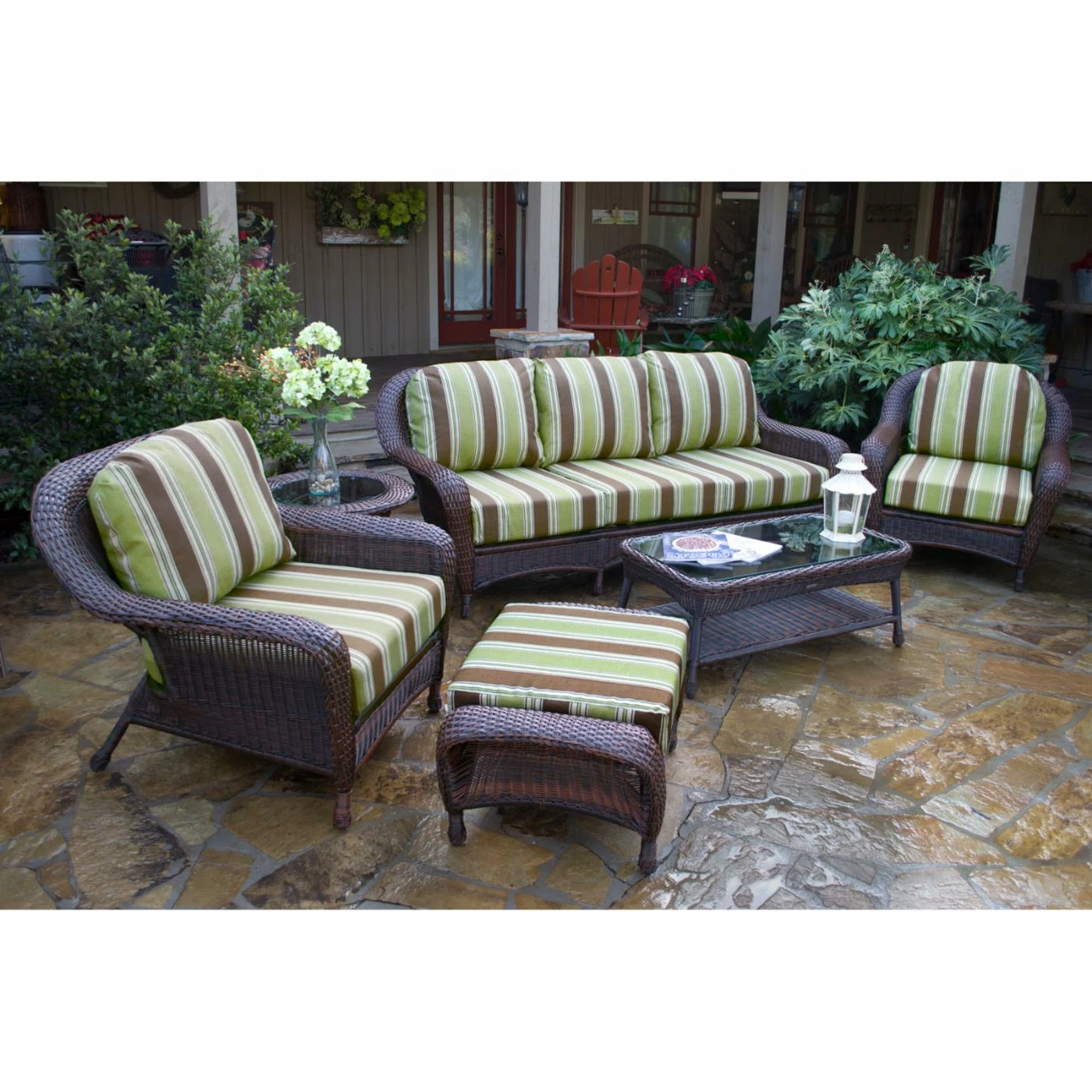 Promo ๐ Tortuga Outdoor Resin Wicker Patio Sets Tortuga Sea Pines 6 Piece Conversation Set With Sofa ๐