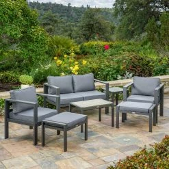 Hot Sale ๐งจ Aluminum Patio Sets Tortuga Outdoor Lakeview 7-Piece Conversation Set - Grey/Charcoal ๐ฅฐ