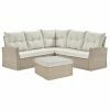 Flash Sale ⌛ Resin Wicker Patio Sets Alaterre Furniture Canaan All-Weather Wicker Outdoor Seating Set With Double Loveseat With Large Ottoman 🛒