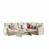 Outlet 🔥 Resin Wicker Patio Sets Alaterre Furniture Canaan Outdoor Wicker Corner Sectional Loveseat And Sofa With 57 In. L Coffee Table 👏