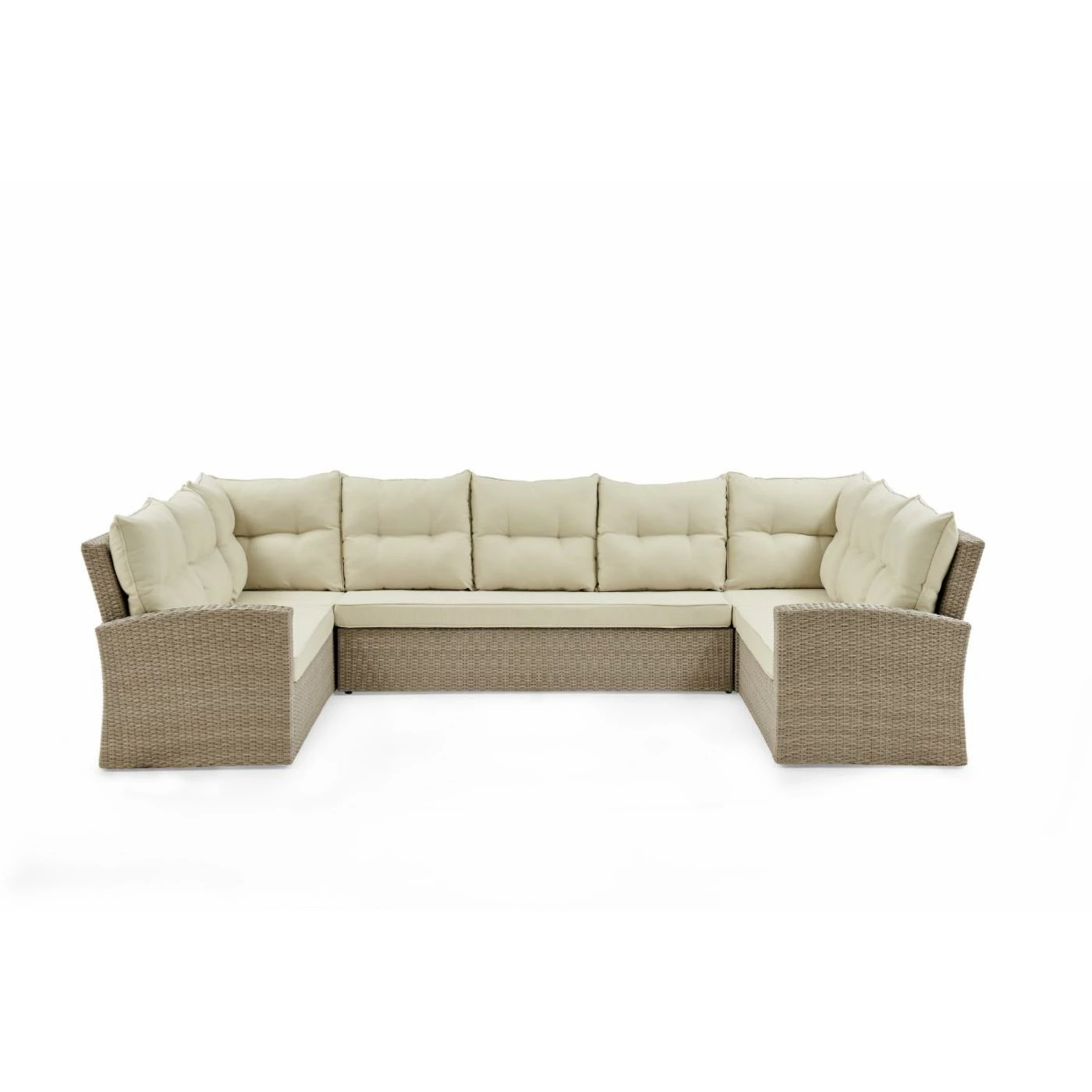 Top 10 π Resin Wicker Patio Sets Alaterre Furniture Canaan All-Weather Wicker Outdoor Horseshoe Sectional Sofa With Cushions β