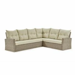 Top 10 ๐ Resin Wicker Patio Sets Alaterre Furniture Canaan All-Weather Wicker Outdoor Large Corner Sectional Sofa With Cushions ๐