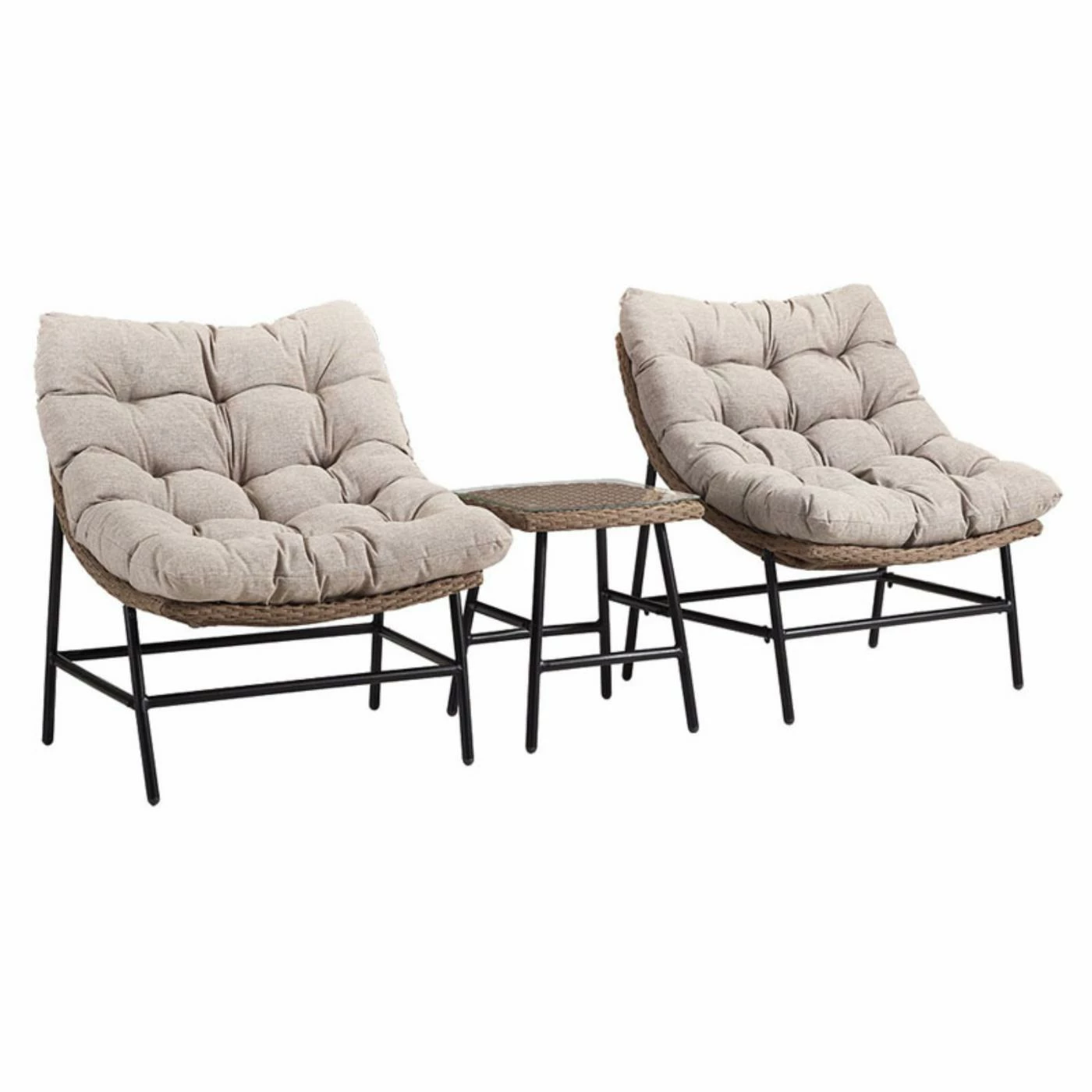 Cheapest ๐ฅฐ Resin Wicker Patio Sets Manor Park 3 Piece Patio Rounded Scoop Chair Set With Side Table ๐ฅ