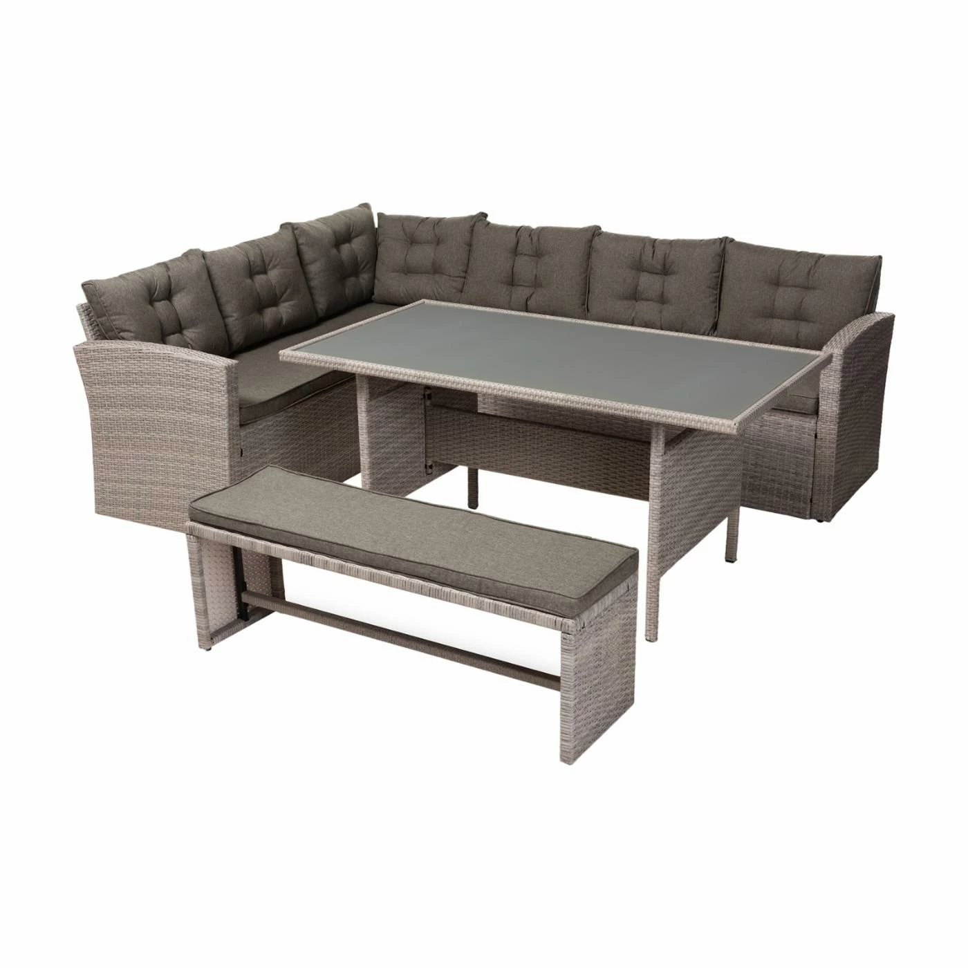 Cheapest โ Resin Wicker Patio Sets Baxton Studio Eneas Rattan 3 Piece Corner Sofa Patio Lounge Conversation Set ๐งจ