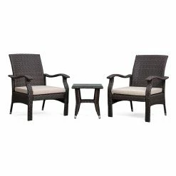 Best deal 😀 Resin Wicker Patio Sets Patio Sense Miles Resin Wicker 3 Piece Patio Conversation Set 🔥