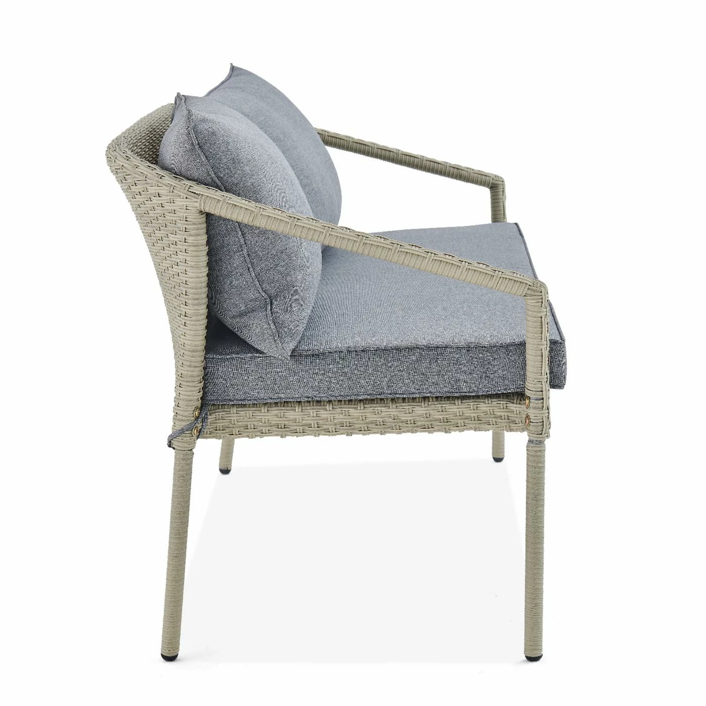 Outlet ๐ Resin Wicker Patio Sets Alaterre Furniture Windham All-Weather Wicker 4 Piece Outdoor Conversation Set ๐ฅ - Image 5