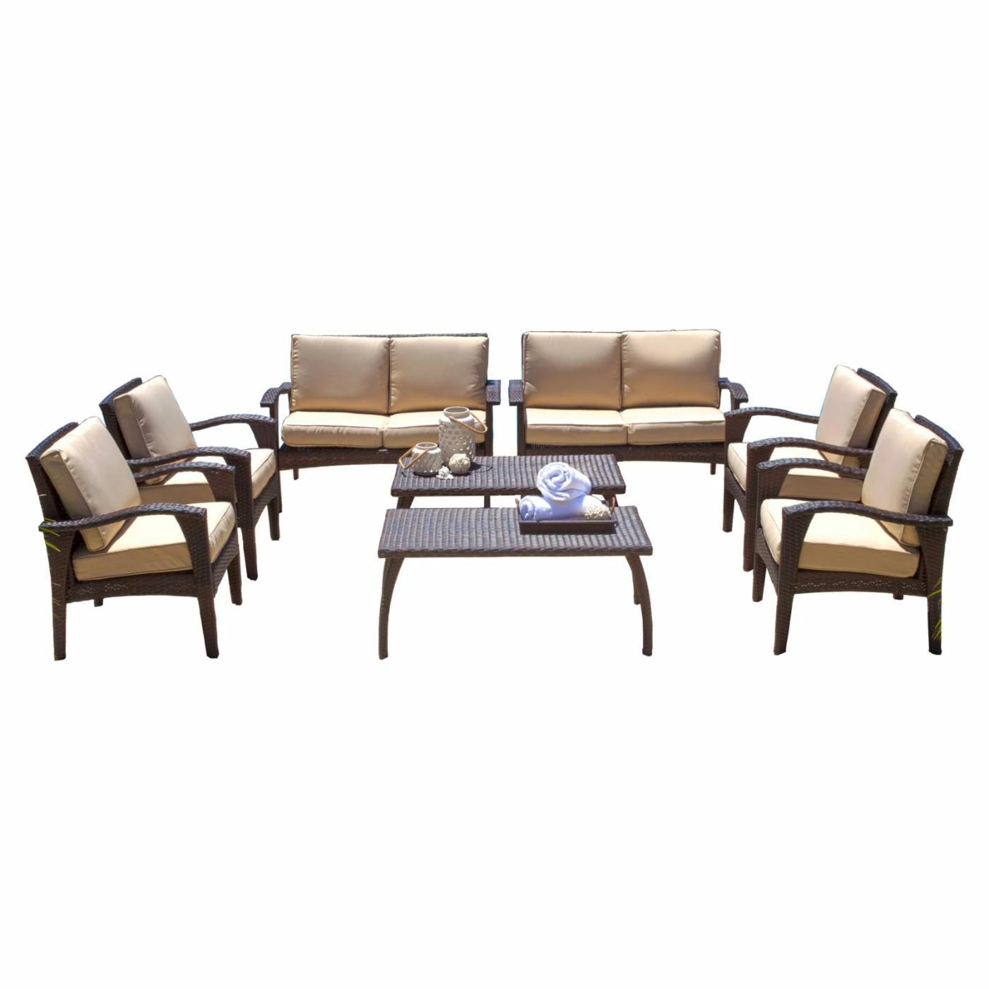 Outlet π Best Selling Home Resin Wicker Patio Sets Ashly Wicker 8 Piece Patio Conversation Set π - Image 5